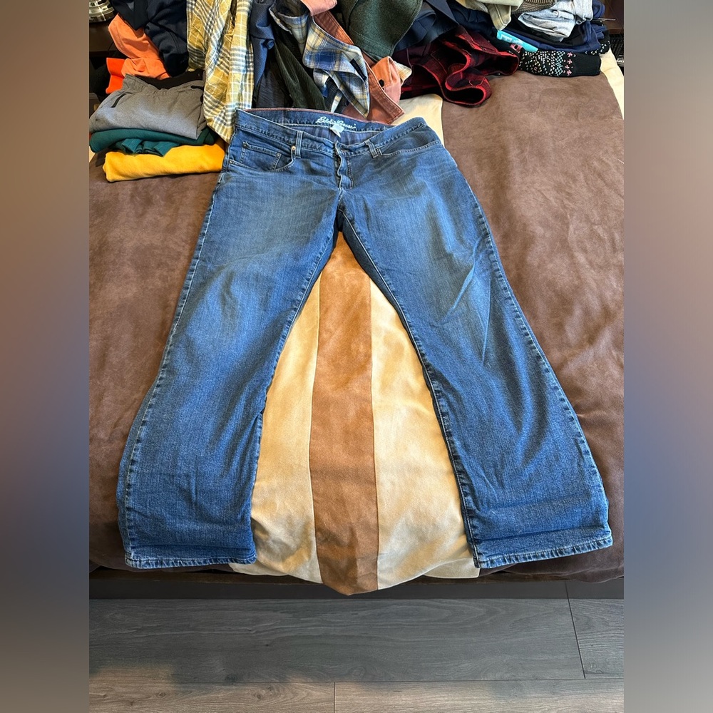 Eddie Bauer straight fit men’s 38x32 flannel lined jeans